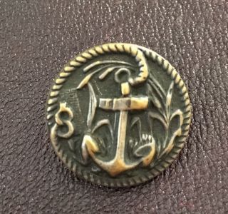 Paris 1800 ' S Antique Navy Uniform Anchor Button Brevete Sgdg T.  W.  & W.  Ar25 photo