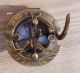 Handmade Copper & Brass Pocket Sundial Compass With Leather Box. Compasses photo 3