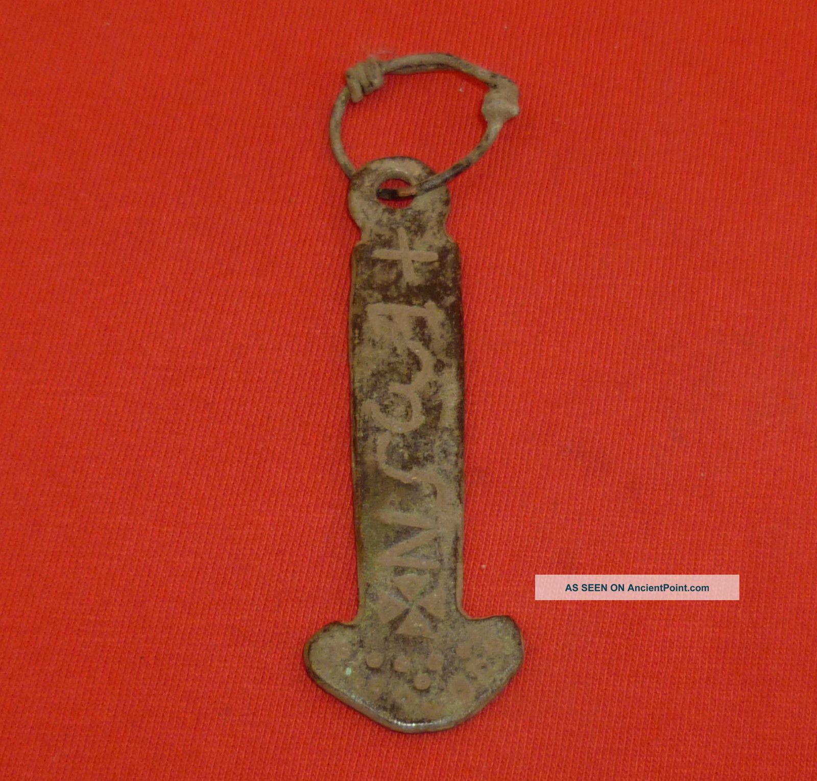 Viking Ancient Artifact Bronze Amulet / Pendant - Thor Hammer Circa 1000 - 1100 Ad Scandinavian photo
