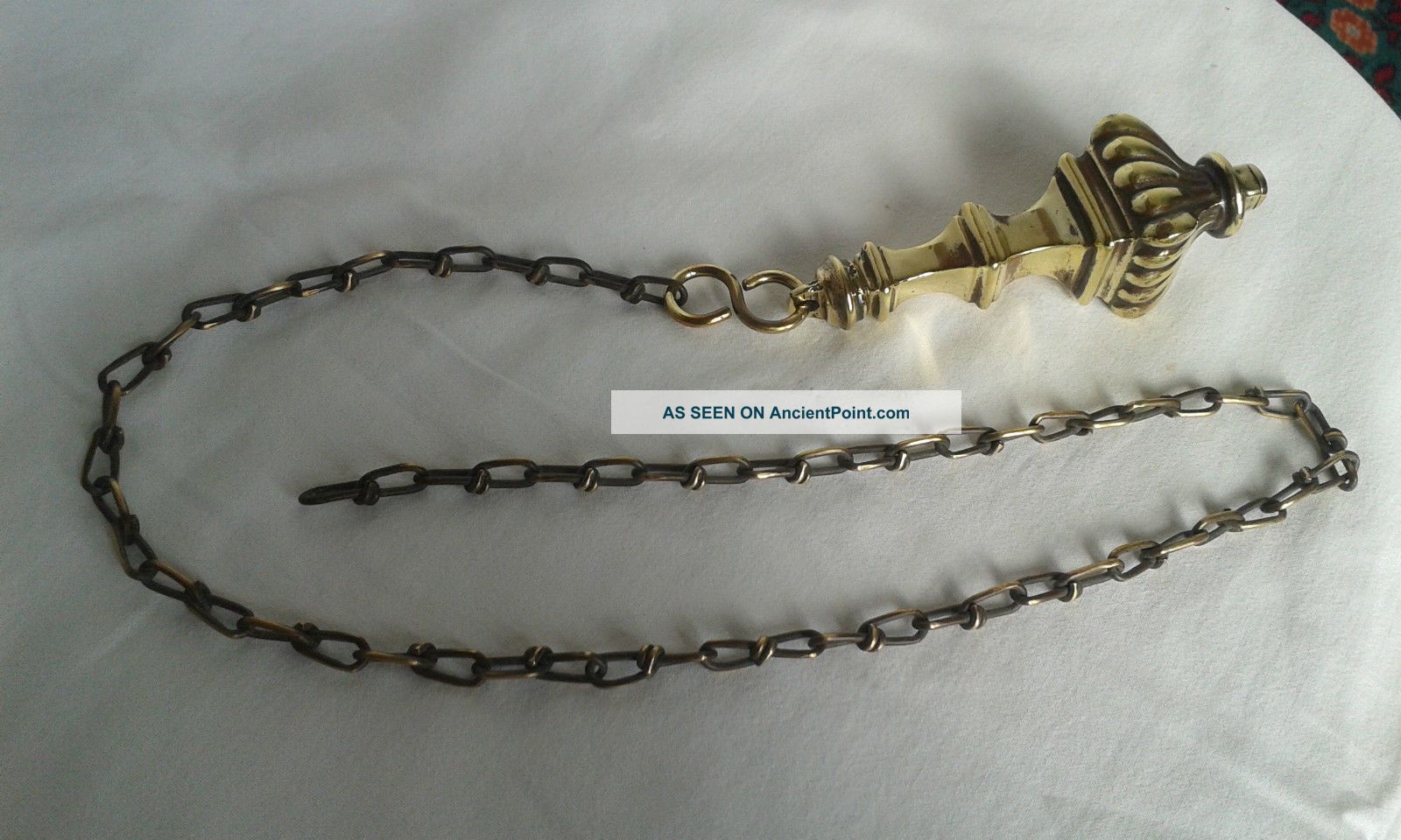 High Cistern / Toilet Flush - Pull Handle – With Brass Chain - C.  1890 Other Antique Hardware photo