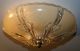 Antique Beige Glass Shade Light Semi Flush Fixture Ceiling Chandelier 1940s Chandeliers, Fixtures, Sconces photo 1