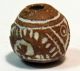 Pre - Columbian Brown Linear Design Bead.  Guaranteed Authentic. The Americas photo 1