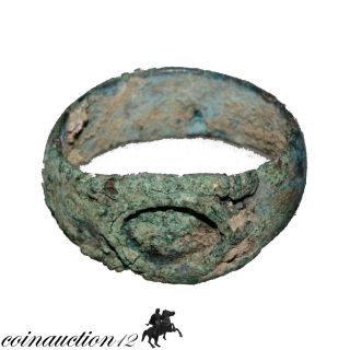 Bronze Age Ancient Greek Bronze Ring 2500 - 1500 Bc photo