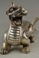China Collectible Second - Hand Handwork Old Tibet Silver Carve Dragon Statue Other Antique Chinese Statues photo 2