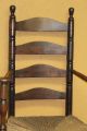 Very Rare Pilgrim 17th C Plymouth County,  Ma Ladder Back Mushroom Hand Armchair Primitives photo 3