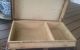 Small Antique Americal Steamer Trunk Victorian Flat Top Chest Wood Inserts Doll 1800-1899 photo 3