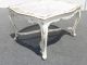 Vintage French Provincial White Cane Coffee Table Country Cottage Farmhouse Chic Post-1950 photo 5