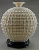 Collectible Decorated Handwork Dehua Porcelain Carved Hollowed Basket Big Vase Vases photo 2