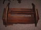 Vintage Wooden Baby Cradle,  Great Shape,  Homeade,  150 Years Old,  Walnut Or Oak Other Antique Furniture photo 5