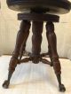 Antique Talon And Glass Ball Spin Adjustable Piano Stool 1800-1899 photo 1