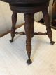 Antique Talon And Glass Ball Spin Adjustable Piano Stool 1800-1899 photo 3
