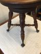 Antique Talon And Glass Ball Spin Adjustable Piano Stool 1800-1899 photo 4
