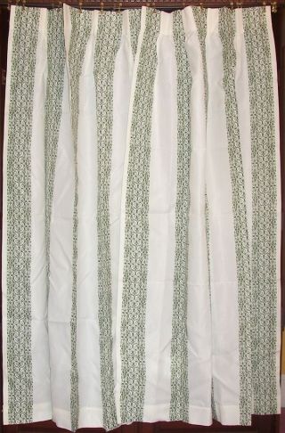 2 Pairs 4 Panels Vintage Retro Mid Century 1950 ' S Atomic Eames Drapes Curtains photo