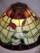 Large Art Crafts Mission Stained Lead Glass Slag Lamp Shade Only Vtg Antique Lamps photo 4