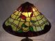 Large Art Crafts Mission Stained Lead Glass Slag Lamp Shade Only Vtg Antique Lamps photo 5