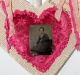 Antique Valentine Pink Velvet Heart Pincushion Decoration Handmade Embroidery Pin Cushions photo 6