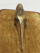 Rare Antique Vintage Heron Woodpecker Bird Head Brass Door Knocker - Italy Door Bells & Knockers photo 8