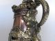 18th Century Gilt Brass Tankard With Dragon And Grotesque Dolphin Handle Cherub Metalware photo 6