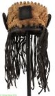 Bamileke Hat Woven Leather Hunter ' S Cap Cameroon African Art Other African Antiques photo 1