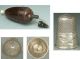 Antique Wood & Bone Thimble Case / Needle Case & Sterling Silver Thimble C1850 Needles & Cases photo 1
