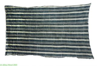 Indigo Cloth Handwoven Textile Blue African Art Was $89.  00 photo