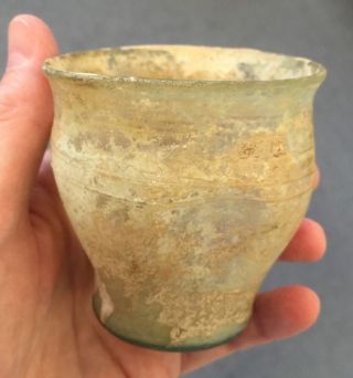 Roman.  Glass Beaker (2nd - 3rd Century A.  D).  Rare. photo