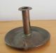 Antique Brass Push Up Chamberstick Candleholder/late 1700s Or Early 1800s Metalware photo 1