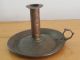 Antique Brass Push Up Chamberstick Candleholder/late 1700s Or Early 1800s Metalware photo 2