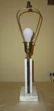 Striking Elegant Vermont Marble Company Modernist Marble Table Lamp Lamps photo 2