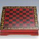 Chinese Antique Handwork Terracotta Warrior Motif Chess & Wooden Checkerboard Boxes photo 1