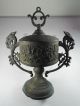 Antique Victorian Embossed Metal Parlor Stove Top Finial With Dragon Handles Stoves photo 1