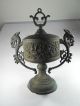 Antique Victorian Embossed Metal Parlor Stove Top Finial With Dragon Handles Stoves photo 2
