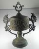 Antique Victorian Embossed Metal Parlor Stove Top Finial With Dragon Handles Stoves photo 3