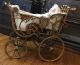 Antique Victorian Baby Doll Carriage Buggy,  Wicker,  Parasol W/ Ashton Drake Doll Baby Carriages & Buggies photo 4