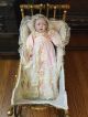 Antique Victorian Baby Doll Carriage Buggy,  Wicker,  Parasol W/ Ashton Drake Doll Baby Carriages & Buggies photo 8