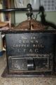Antique Tin Crown No.  10 Coffee Mill Grinder Landers,  Fray & Clark Co. Primitives photo 4