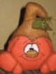 Primitive Hc Halloween Fall Harvest Pumpkin Doll Ornie Bowl Filler Ornament Primitives photo 1