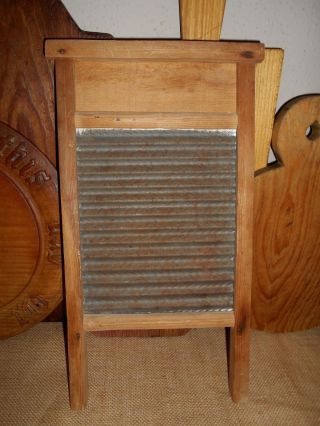 Old Wooden Wash Board Small Size Country Farmhouse Laundry Room Wash Decor photo