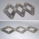 Vintage French Stainless Steel Accordion Folding Trivet Trivets photo 2