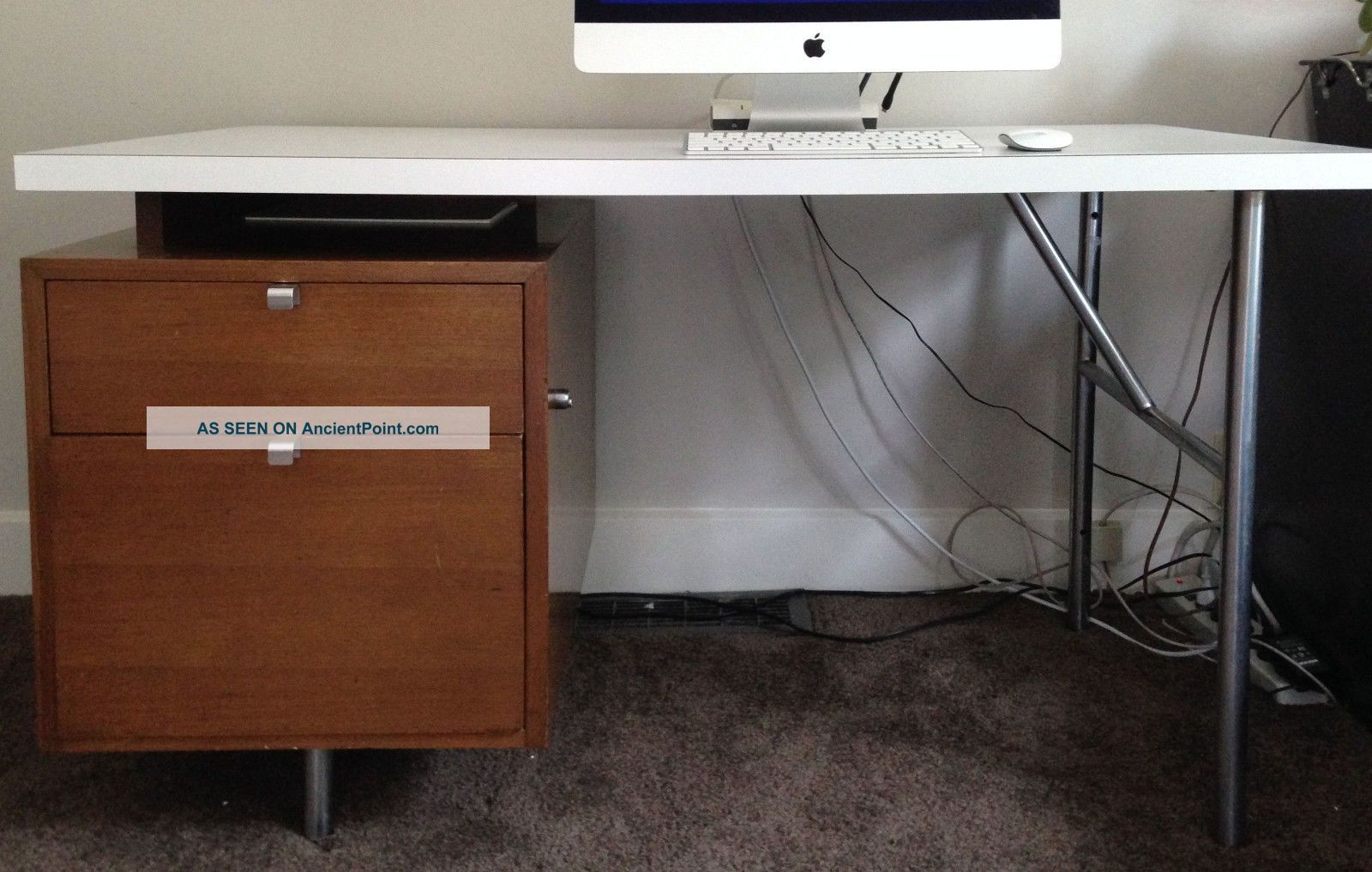 Herman Miller George Nelson Walnut Desk Mid Century Mid-Century Modernism photo