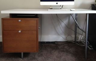 Herman Miller George Nelson Walnut Desk Mid Century photo