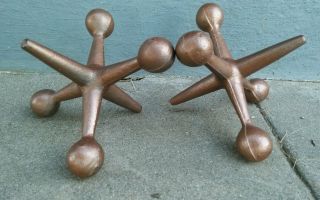 Jax Jacks Mid Century Bill Curry Style Gold Cast Nelson Bookend Eames photo