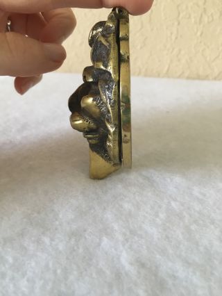 Vintage Brass Lion Head Door Knocker Made In England photo