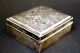 Japanese Etched Gold,  Sterling,  And Oak Lined Dresser Jewelry Box Boxes photo 6
