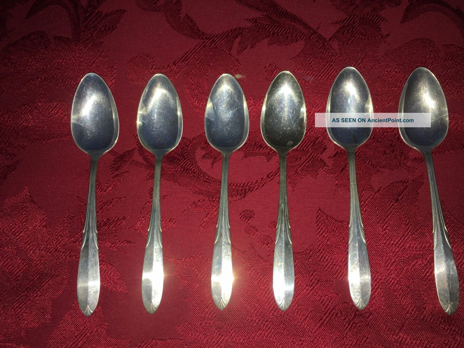 6 Spoons National Silver Co.  Sterling Overture Pattern Flatware Silverware Flatware & Silverware photo