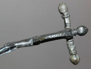 Roman Soldier Bronze Crossbow Fibula Brooch 300 - 400 Ad photo