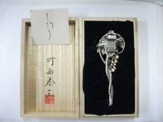 Wsteria Of The Pure Silver.  Paperweight And Bottle Opener.  Japanese Antique. photo
