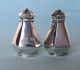 Vintage Sterling Silver Small Deco Salt & Pepper Shakers S&p English Hallmarks Flatware & Silverware photo 3