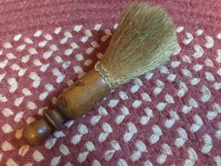 18th Century Walnut Wood Clothing Brush W Horse Hair Bristles Good Prim Example photo