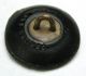Antique Black Glass Button Detailed Crane In A Marsh - 5/8 